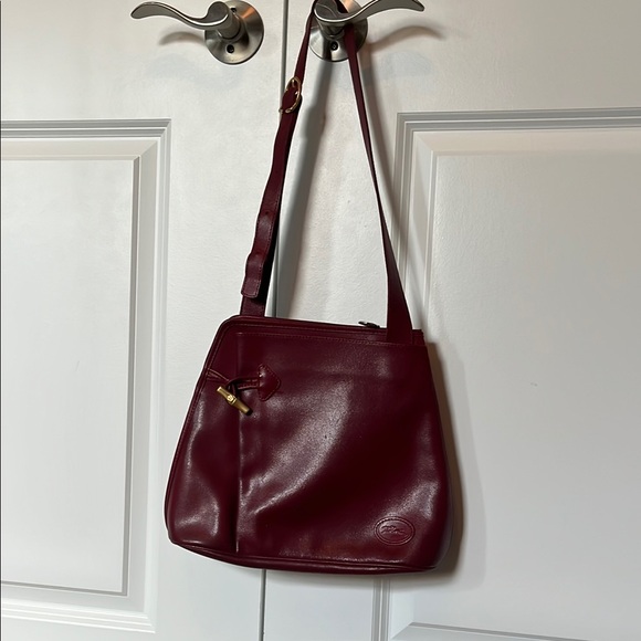 Longchamp Handbags - Vintage leather Longchamp Red Leather Shoulder Bag with Classic Design